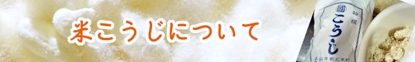 米こうじについて・米こうじレシピ